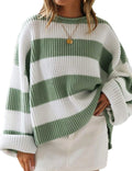 Oversized Striped Knit Sweater