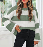 Oversized Striped Knit Sweater