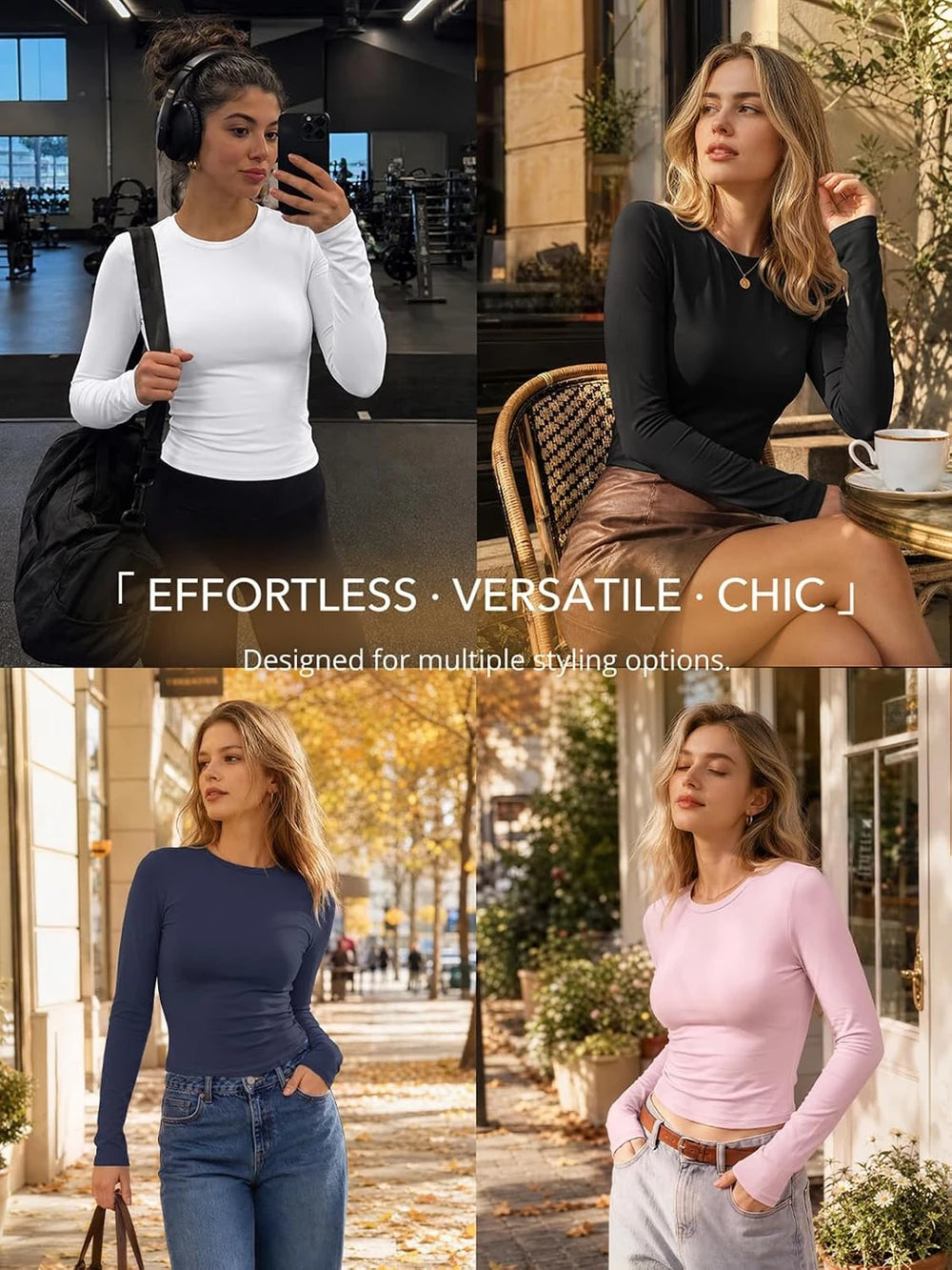 Womens Long Sleeve Basic T Shirt
