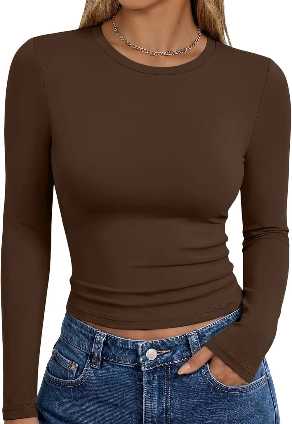 Womens Long Sleeve Basic T Shirt