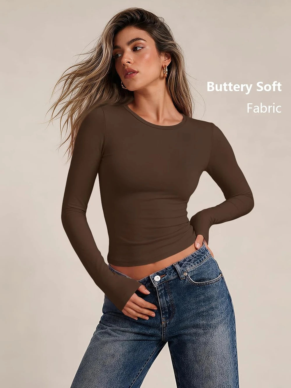 Womens Long Sleeve Basic T Shirt