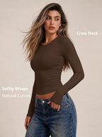 Womens Long Sleeve Basic T Shirt