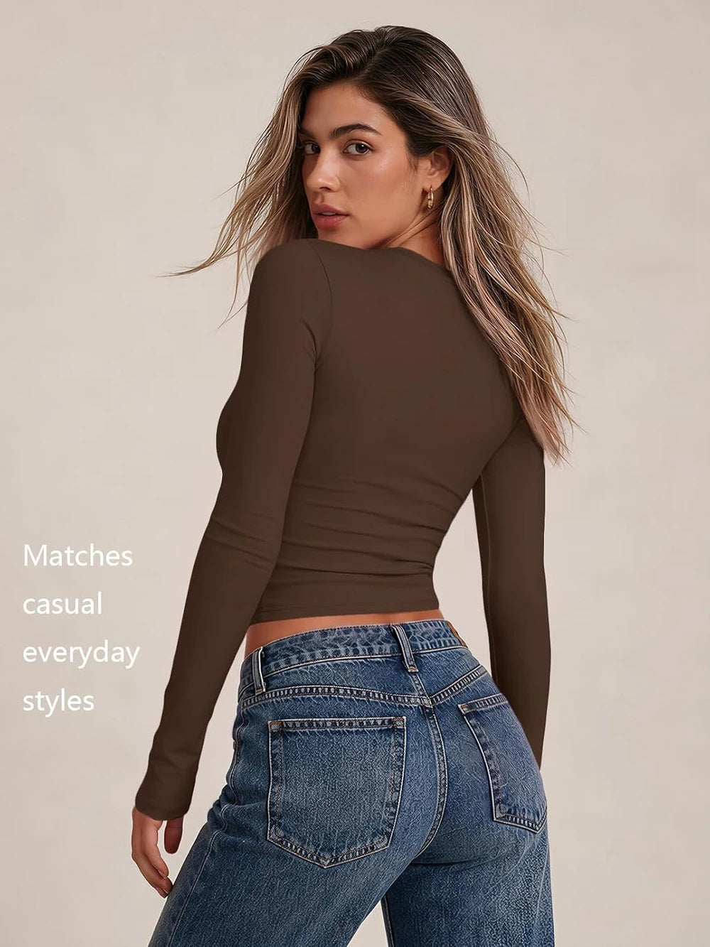 Womens Long Sleeve Basic T Shirt