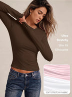 Womens Long Sleeve Basic T Shirt