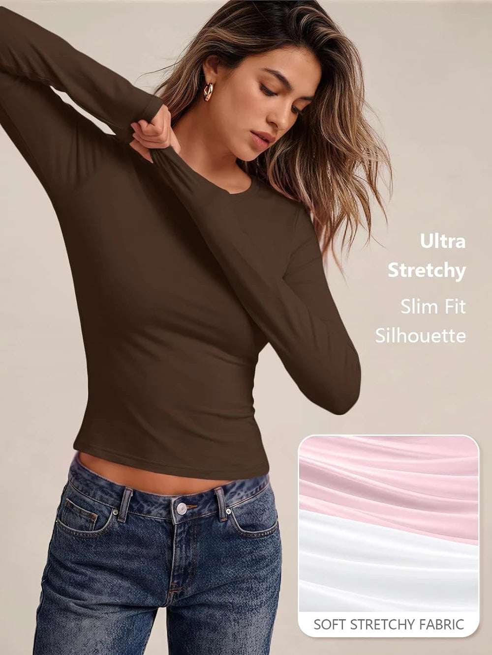 Womens Long Sleeve Basic T Shirt